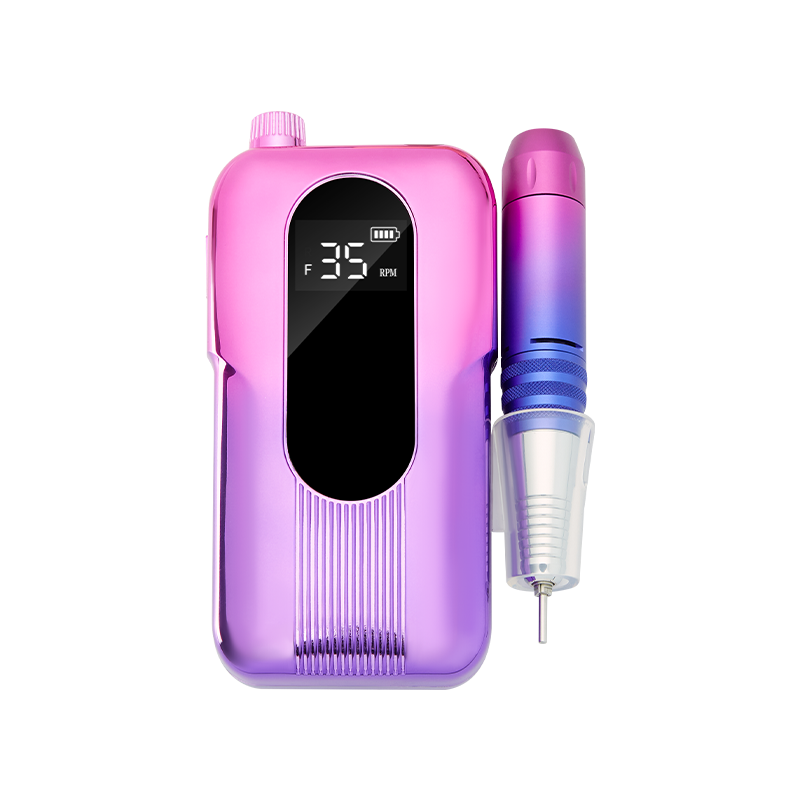 New Nail Product 2022 Electric Portable Charging Grinding Machine Gradient 35000rpm Nail Drill With D